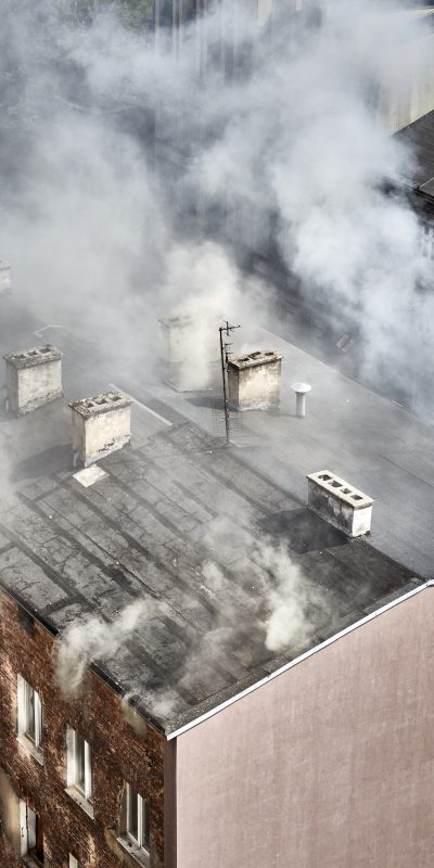 Fire of an old residential building.